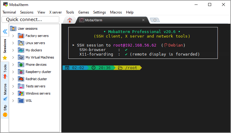 MobaXterm terminal